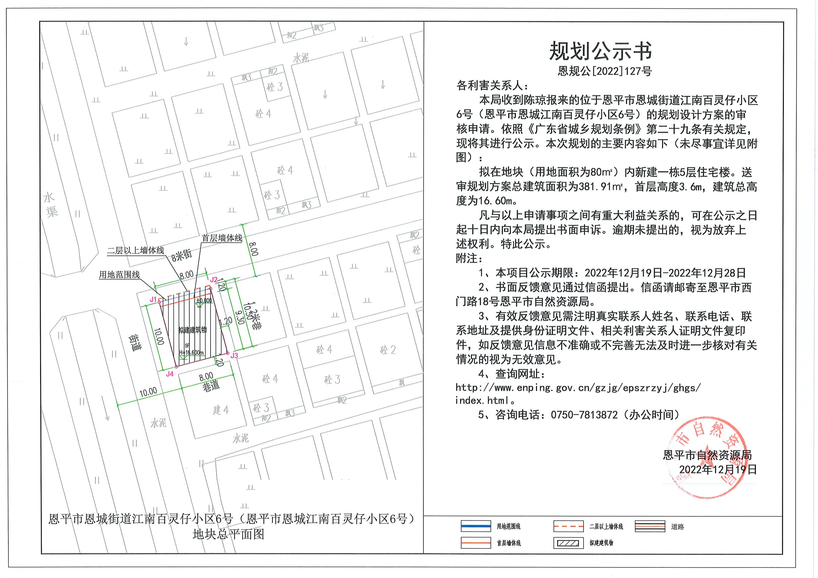 127.關(guān)于恩平市恩城街道江南百靈仔小區(qū)6號（恩平市恩城江南百靈仔小區(qū)6號）（陳瓊）的規(guī)劃公示書_00.jpg