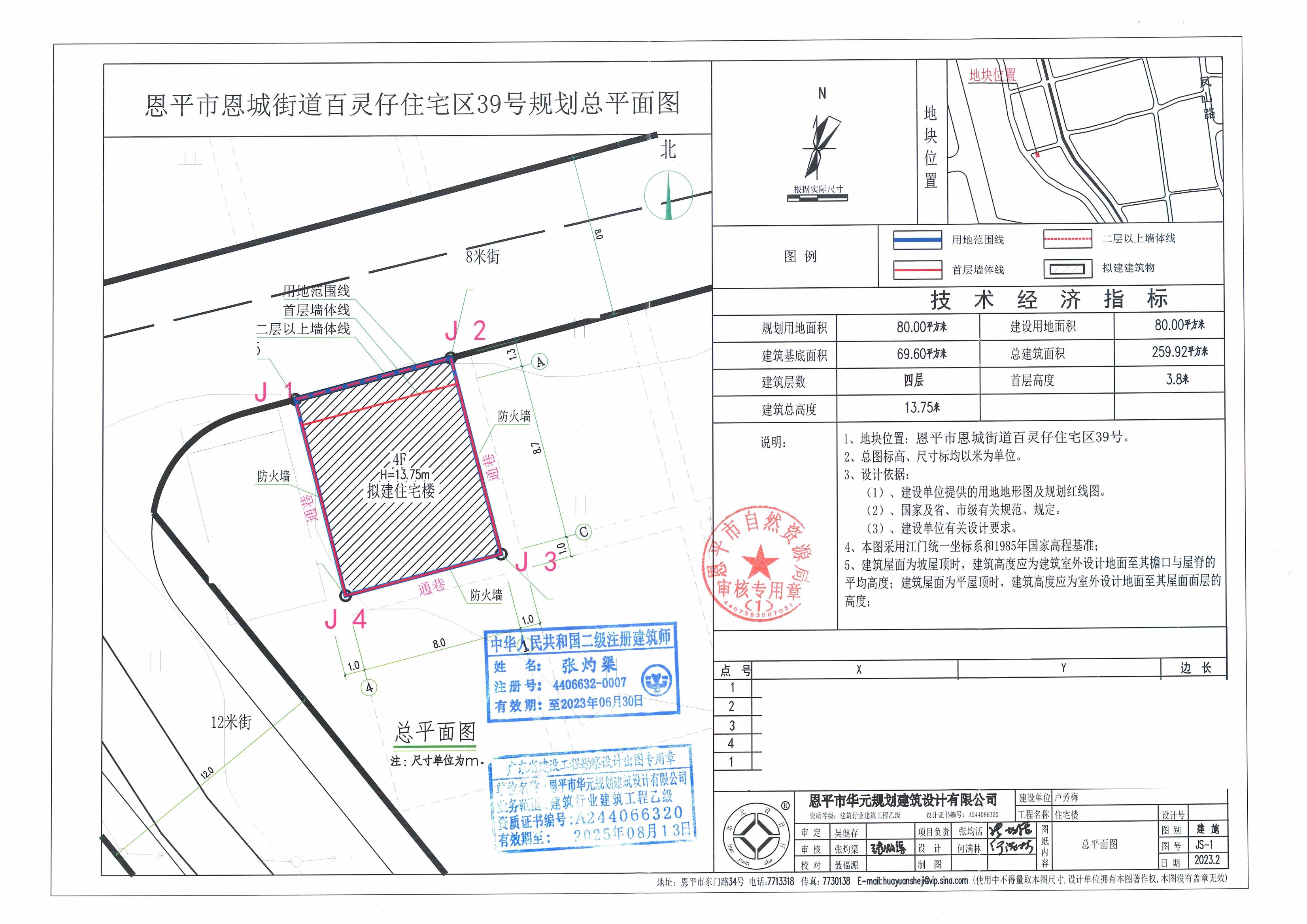 【批后公告】恩平市恩城街道江南百靈仔住宅區(qū)39號(hào)總平面圖_00.jpg