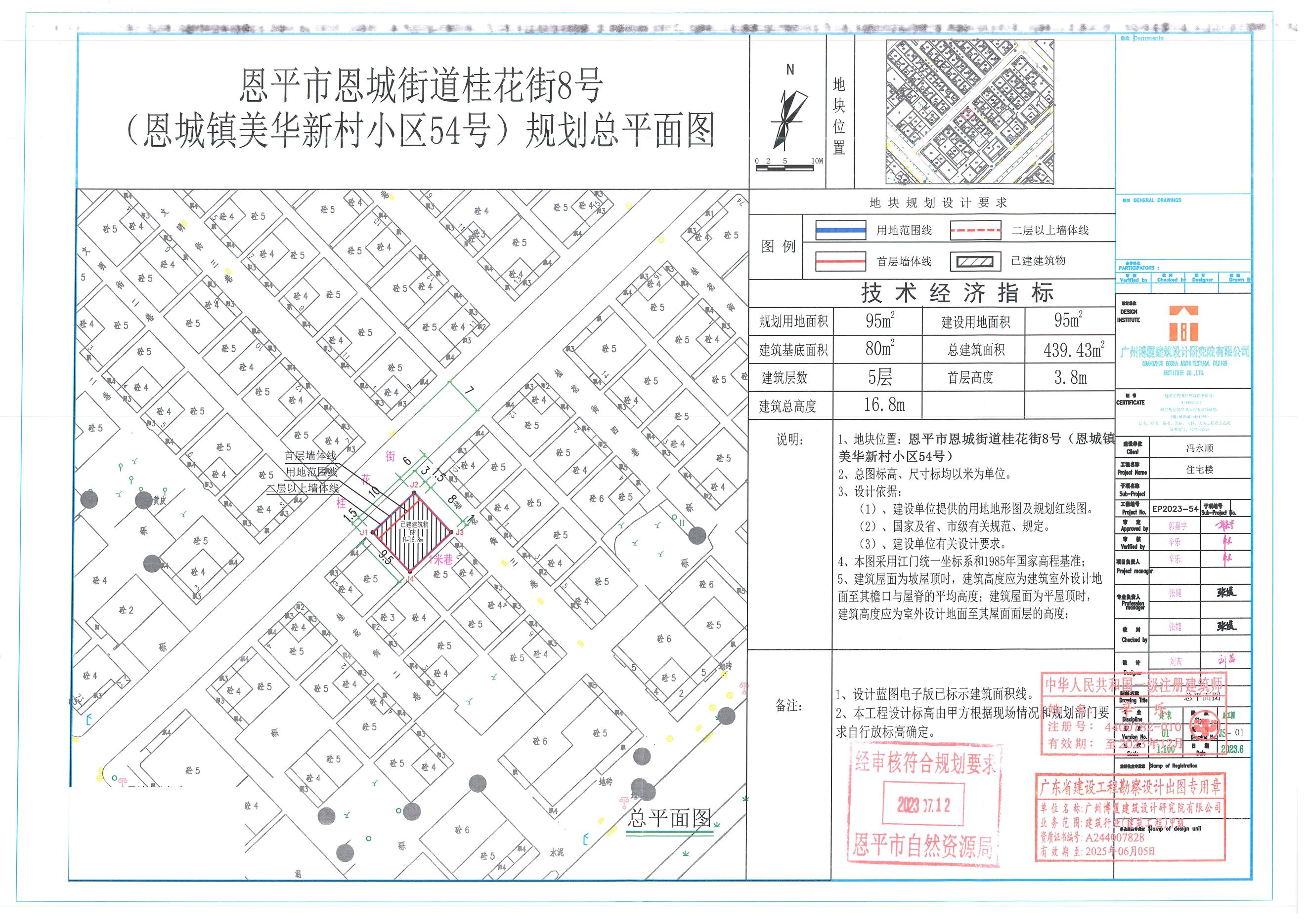 【批后公告】恩平市恩城街道桂花街8號(hào)（恩城鎮(zhèn)美華新村小區(qū)54號(hào)）總平面圖_00.jpg