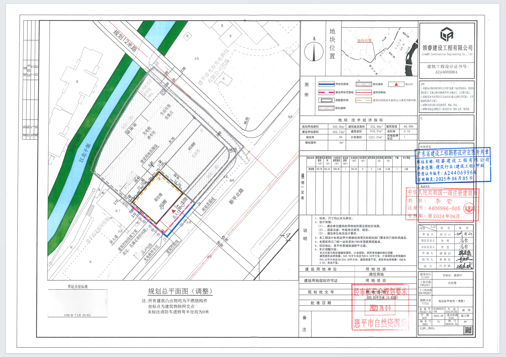 【批后公告】恩平市恩城街道新平北路（鄭棟濤、梁健玲）總平面圖2.png