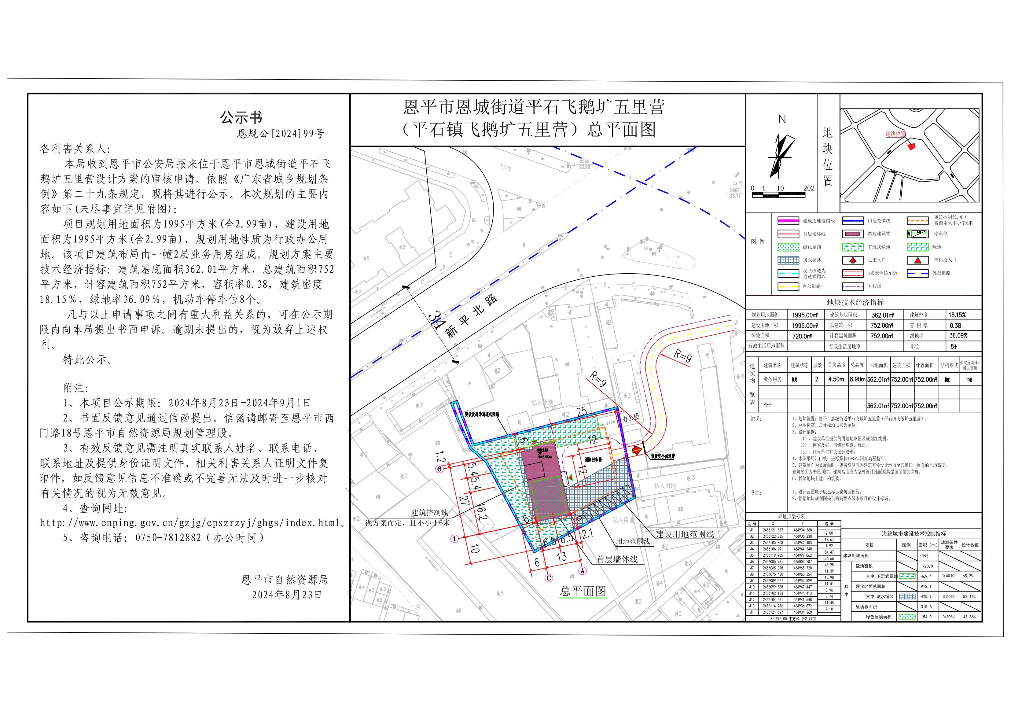 恩規(guī)公[2024]99號(hào)規(guī)劃公示書(shū)關(guān)于恩平市恩城街道平石飛鵝壙五里營(yíng)(恩平市公安局)規(guī)劃設(shè)計(jì)總平面的公示.jpg